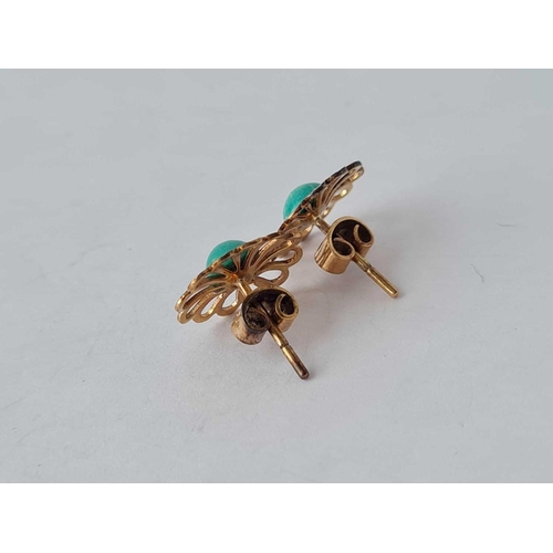 49 - Matching turquoise earrings to previous lot