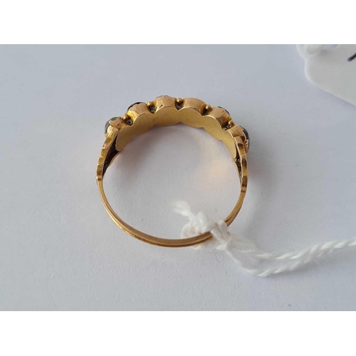 121 - A EARLY VICTORIAN GOLD �REGARD� RING SIZE N � 1.3 GMS