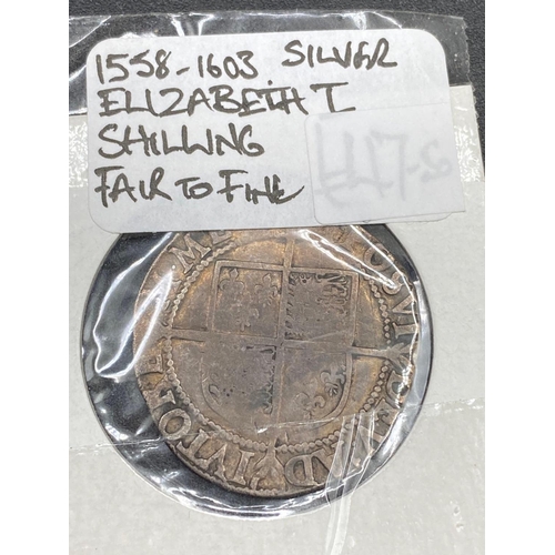 1614 - Elizabeth I shilling