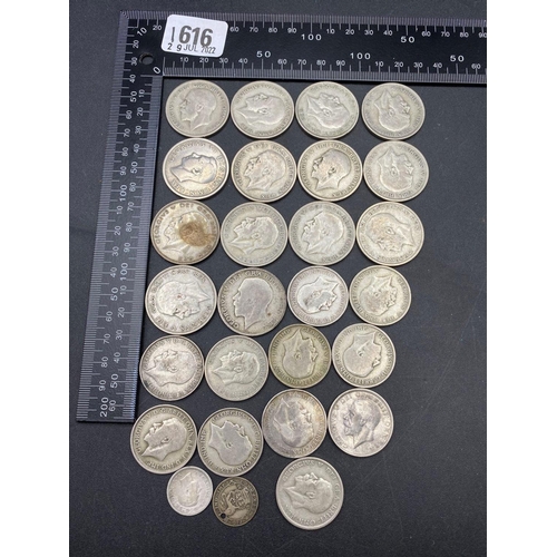 1616 - A box of pre 47 coinage 325 gm