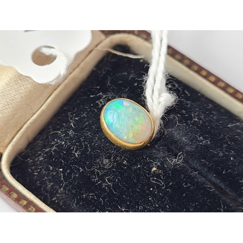 182 - A boxed gold and opal stick pin