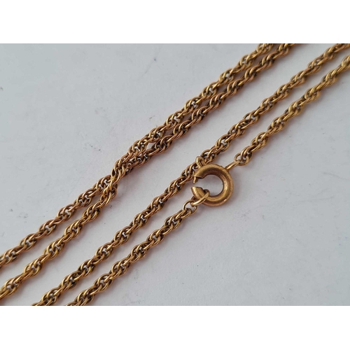 232 - A rope neck chain 9ct 19 inch � 4 gms