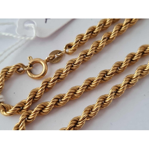 236 - A rope link neck chain 9ct 21 inch � 6.7 gms