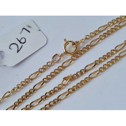 267 - A fancy 22� long 9ct neck chain 4.2g