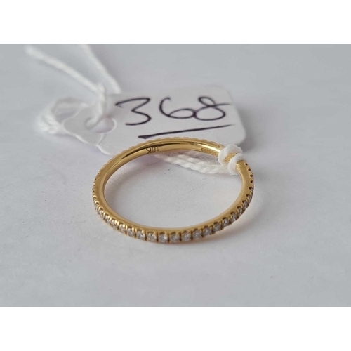 368 - A pretty diamond eternity ring 18ct gold size M