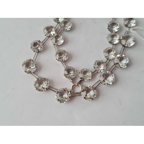 408 - A Edwardian silver and paste necklace