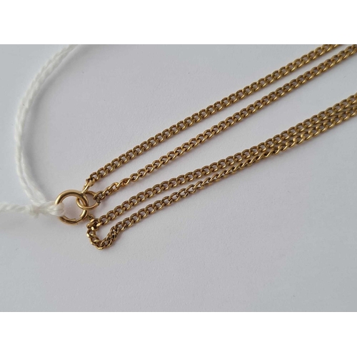 85 - A long flat link neck chain 9ct 22 inch � 3.4 gms