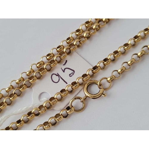 95 - A belcher link neck chain 9ct 21 inch � 10.8 gms