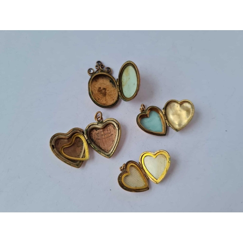 114 - Four assorted rolled gold lockets