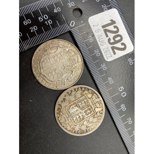 1292 - Half-crown 1885 and 1914