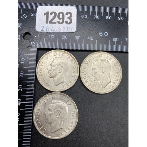 1293 - Better grade half-crowns 1942, 45, 46