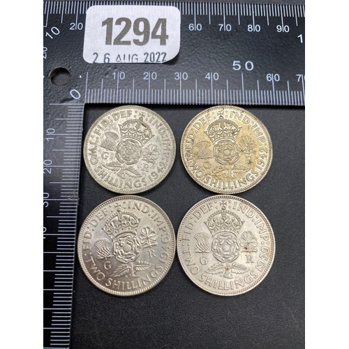 1294 - Better grade florins 1939, two 1942 and 1946