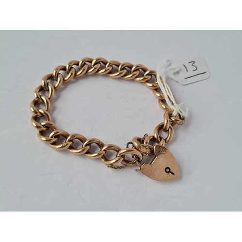 13 - A ROSE GOLD BRACELET 9CT  17.8 GMS