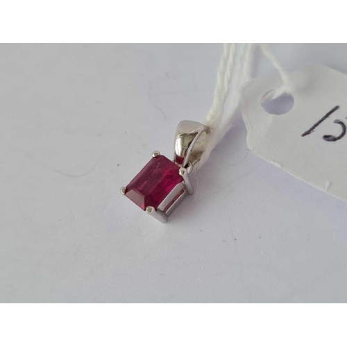 158 - A ruby 18ct gold pendant   1.1 gms