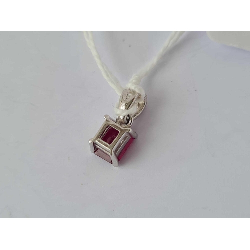 158 - A ruby 18ct gold pendant   1.1 gms