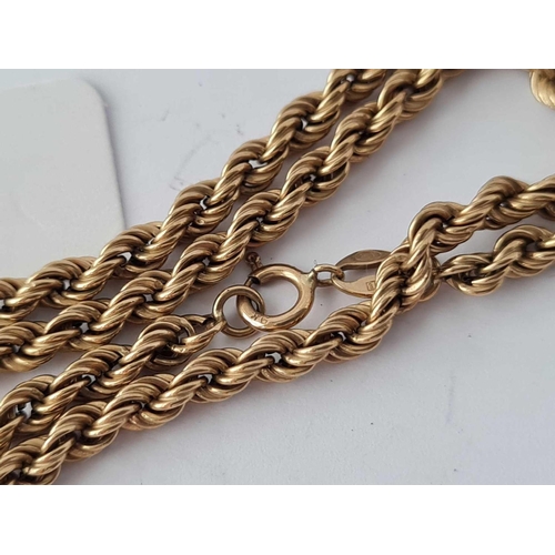 183 - A rope twist neck chain 9ct 15 inch  3.6 gms