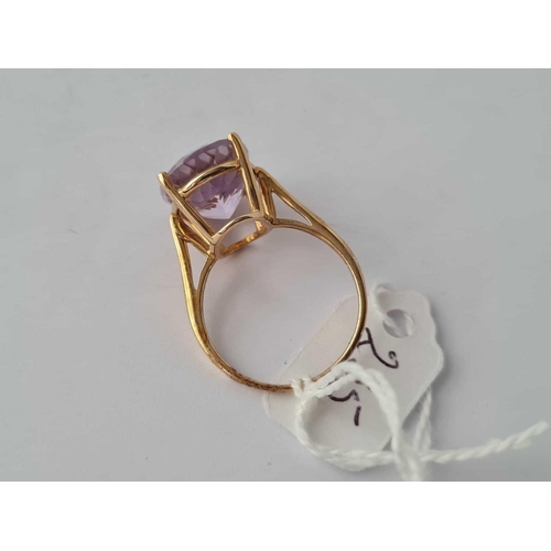 235 - A amethyst dress ring 9ct size Q