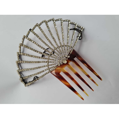 10 - Three vintage large ornate mantilla hair combs