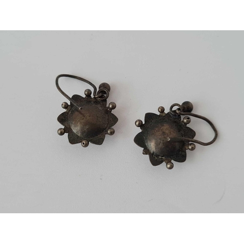 38 - A pair of Victorian silver earrings