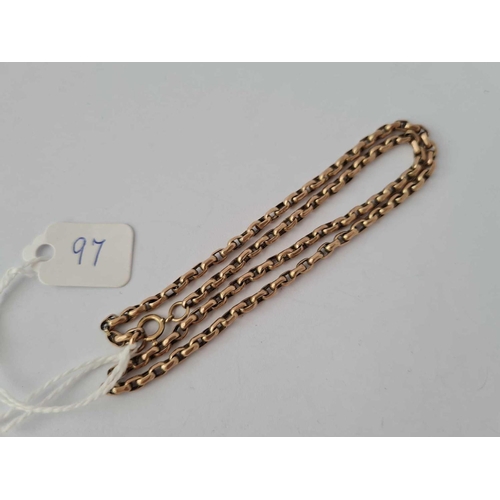 97 - A belcher link neck chain, 9ct, 14.5� long, 6.4 g.