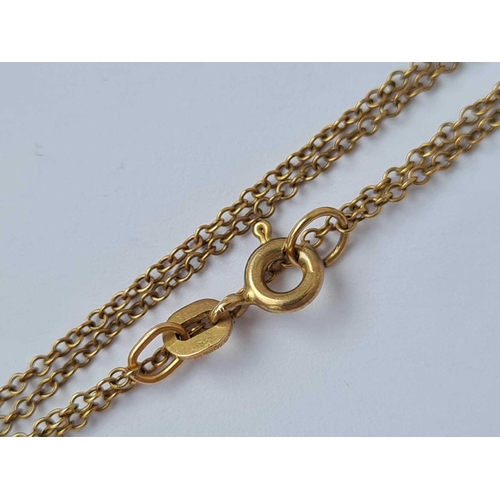 100 - A long neck chain 9ct 28 inch    2.2 gms