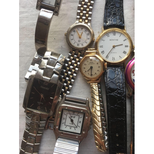 1000 - Ten assorted ladies and gents wrist watches