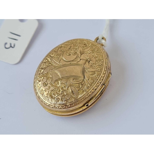 113 - A enamel gold back and front locket   12.5 gms