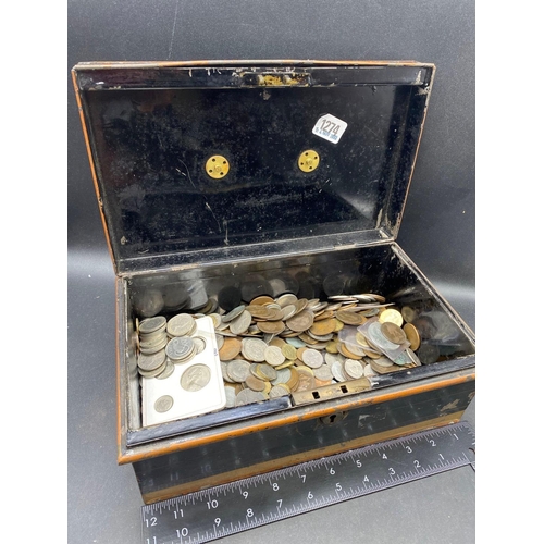 1274 - Cash box of coins