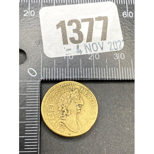 1377 - William III guinea coin weight