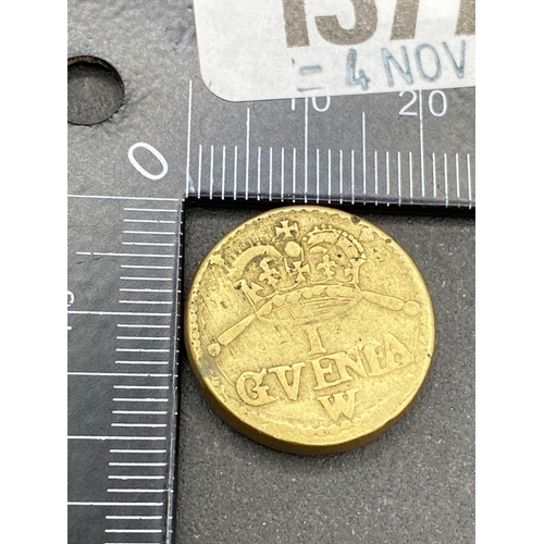 1377 - William III guinea coin weight