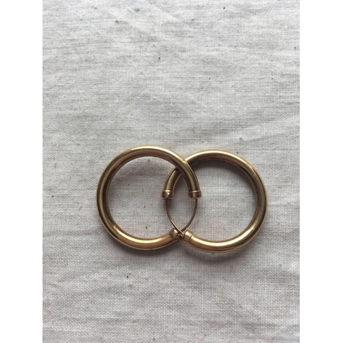 380 - A pair of 9ct hoop earrings 1.5g