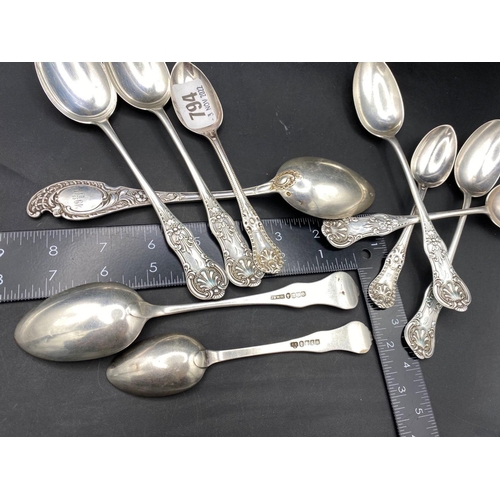 794 - A group of ten Scottish and other spoons, 440g