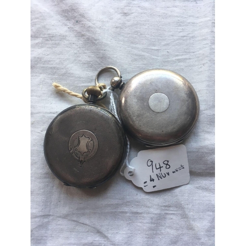 948 - Two gents silver pocket watches