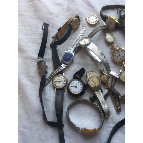 968 - A large selection of vintage wrist watches including a OMEGA