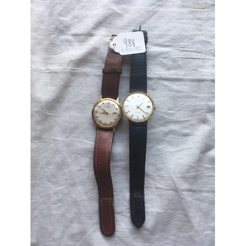 988 - Two gents vintage wrist watches ROTARY and ORIS