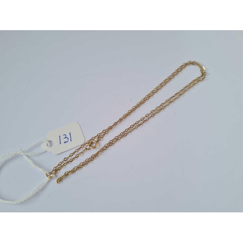 131 - A 9ct neck chain 18 inch   1.6 gms