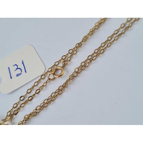 131 - A 9ct neck chain 18 inch   1.6 gms