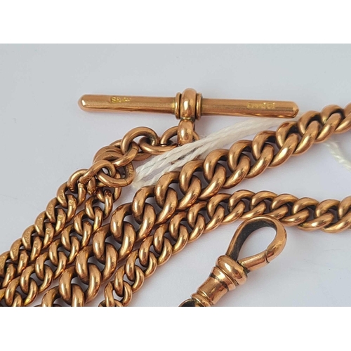 137 - A ALBERT WATCH CHAIN 9CT 13 INCH   38 GMS