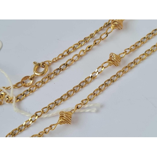 186 - A decorative link neck chain 9ct 19 inch 5.6 gms