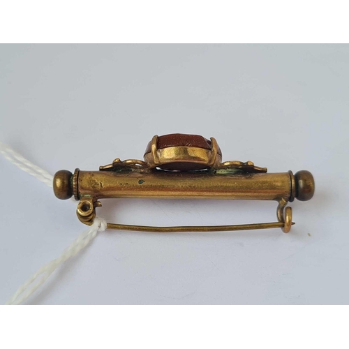 281 - A unusual 19th century gilt metal brooch