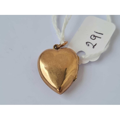 291 - A pearl and blue stone heart locket   4 gms