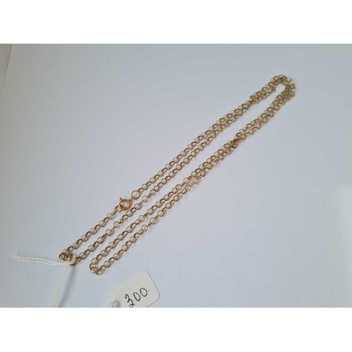 300 - A long neck chain 9ct 24 inch   5.6 gms