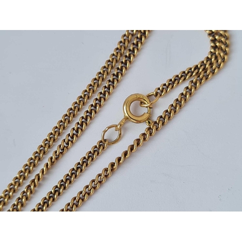 358 - A curb link neck chain 9ct 16 inch    5.4 gms