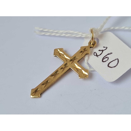 360 - A fancy cross 9ct   1.4 gms