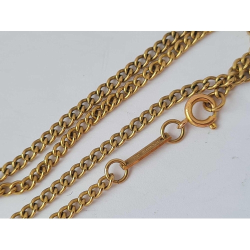 547 - A curb link neck chain 9ct 24 inch    9.2 gms