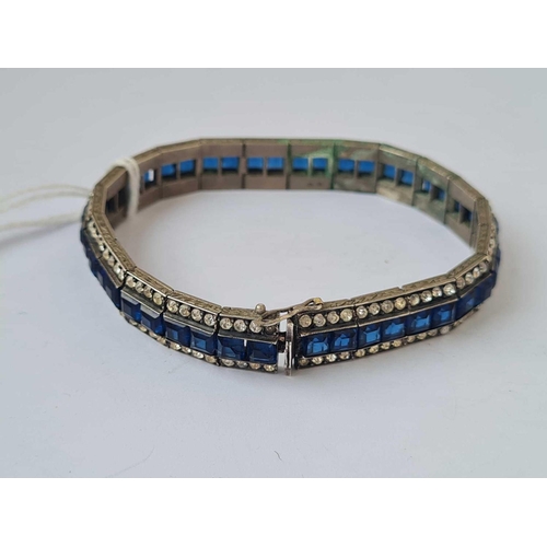 564 - A good silver and paste bracelet