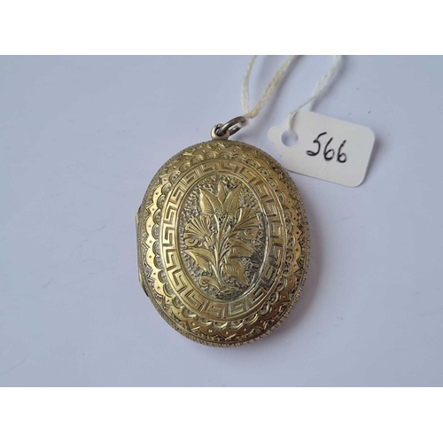 566 - A Victorian locket