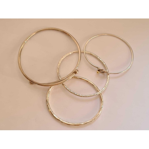 270 - Four heavy sterling silver bangles 50g