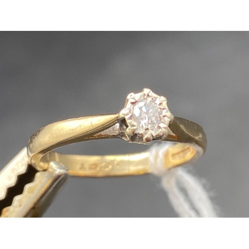 449 - A diamond solitaire in 9ct size M 2.8g