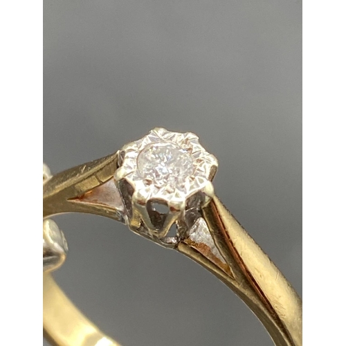 449 - A diamond solitaire in 9ct size M 2.8g